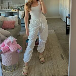 lets Frans White Cargo Pants